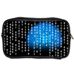 Binary Rain Travel Toiletry Bag (one Side) by StuffOrSomething