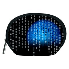 Binary Rain Accessory Pouch (medium) by StuffOrSomething