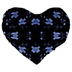 Futuristic Geometric Design Large 19  Premium Heart Shape Cushion by dflcprints