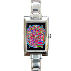 Magical Trance Rectangular Italian Charm Watch by icarusismartdesigns