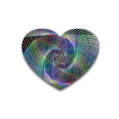 Psychedelic Spiral Drink Coasters 4 Pack (heart)  by StuffOrSomething