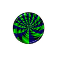 Green Blue Spiral Hat Clip Ball Marker by LalyLauraFLM