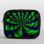 Green blue spiral Mini Toiletries Bag (One Side) Front