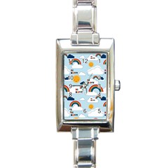 Be Happy Repeat Rectangular Italian Charm Watch by Kathrinlegg