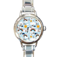 Be Happy Repeat Round Italian Charm Watch by Kathrinlegg