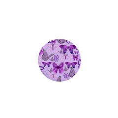 Purple Awareness Butterflies 1  Mini Button by FunWithFibro