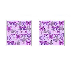 Purple Awareness Butterflies Cufflinks (square) by FunWithFibro