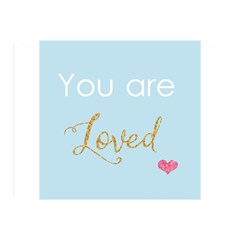 You Are Loved Double Sided Flano Blanket (mini) by Kathrinlegg