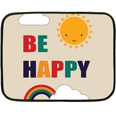 Be Happy Mini Fleece Blanket (two Sided) by Kathrinlegg