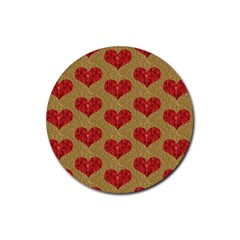 Sparkle Heart  Drink Coaster (round) by Kathrinlegg