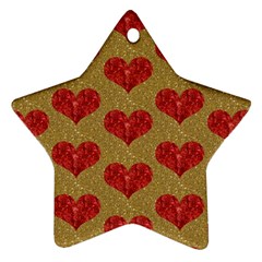 Sparkle Heart  Star Ornament (two Sides) by Kathrinlegg