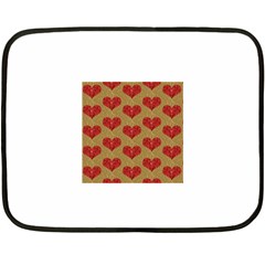 Sparkle Heart  Mini Fleece Blanket (two Sided) by Kathrinlegg