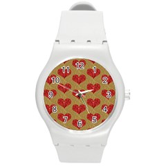 Sparkle Heart  Plastic Sport Watch (medium) by Kathrinlegg