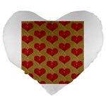 Sparkle Heart  Large 19  Premium Heart Shape Cushion Back