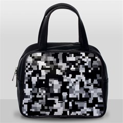 Background Noise In Black & White Classic Handbag (one Side) by StuffOrSomething