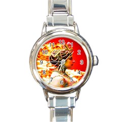 Mata Hari Round Italian Charm Watch by icarusismartdesigns