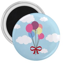 Balloons 3  Button Magnet by Kathrinlegg