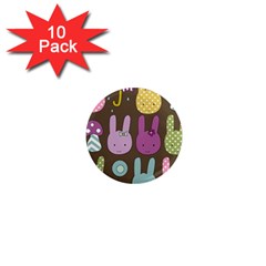 Bunny  1  Mini Button Magnet (10 Pack) by Kathrinlegg