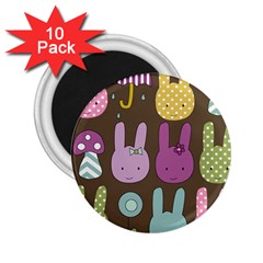 Bunny  2 25  Button Magnet (10 Pack) by Kathrinlegg