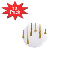 Gold Glitter Paint 1  Mini Button Magnet (10 Pack) by Kathrinlegg