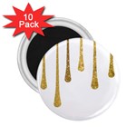 Gold Glitter Paint 2.25  Button Magnet (10 pack) Front