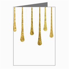 Gold Glitter Paint Greeting Card by Kathrinlegg