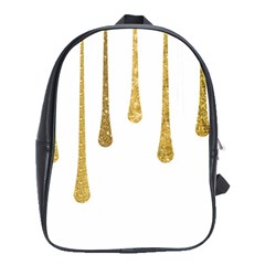 Gold Glitter Paint School Bag (large) by Kathrinlegg