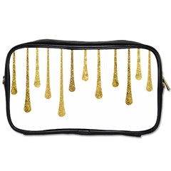 Gold Glitter Paint Travel Toiletry Bag (two Sides) by Kathrinlegg