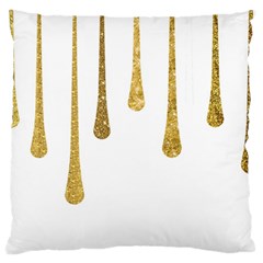 Gold Glitter Paint Large Cushion Case (single Sided)  by Kathrinlegg