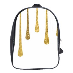 Gold Glitter Paint School Bag (xl) by Kathrinlegg