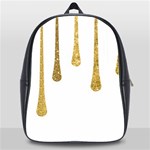 Gold Glitter Paint School Bag (XL) Front