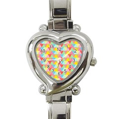 Triangle Pattern Heart Italian Charm Watch  by Kathrinlegg