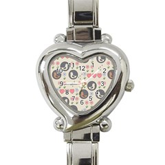 Love Birds Heart Italian Charm Watch  by Kathrinlegg