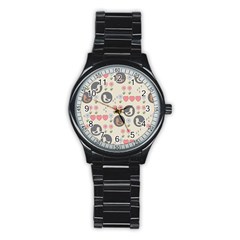 Love Birds Sport Metal Watch (black) by Kathrinlegg