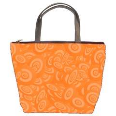 Orange Abstract 45s Bucket Handbag by StuffOrSomething