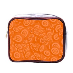 Orange Abstract 45s Mini Travel Toiletry Bag (one Side) by StuffOrSomething