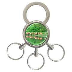 Flamingo Birds At Lake 3-ring Key Chain by yoursparklingshop