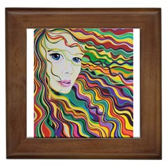 Inspirational Girl Framed Ceramic Tile by sjart