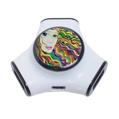 Inspirational Girl 3 Port Usb Hub by sjart