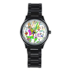 Splatter Life Sport Metal Watch (black) by sjart