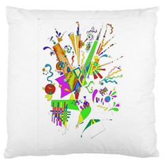 Splatter Life Large Flano Cushion Case (one Side) by sjart