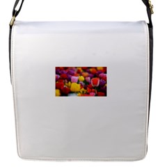 Flower Flap Closure Messenger Bag (small) by habiba4true