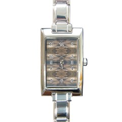 Wildlife Wild Animal Skin Art Brown Black Rectangular Italian Charm Watch by yoursparklingshop