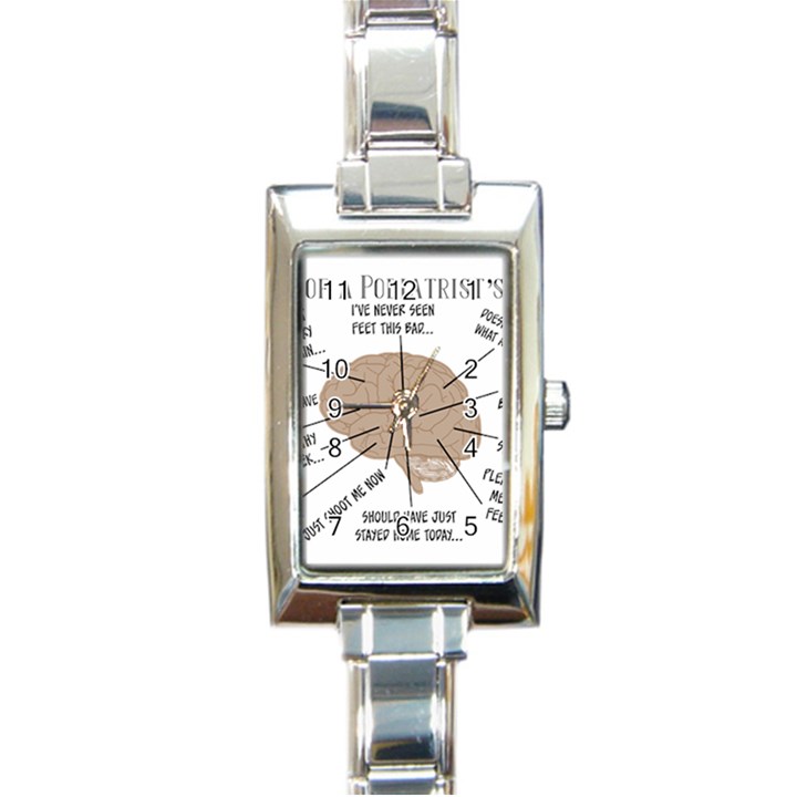 Atlas Of A Podiatrist s Brain Rectangular Italian Charm Watch