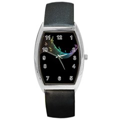 Musical Wave Tonneau Leather Watch by urockshop