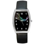 Musical Wave Tonneau Leather Watch Front