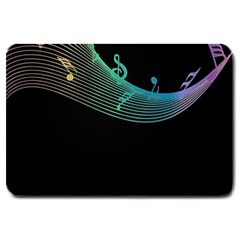 Musical Wave Large Door Mat by urockshop