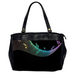 Musical Wave Oversize Office Handbag (two Sides) by urockshop