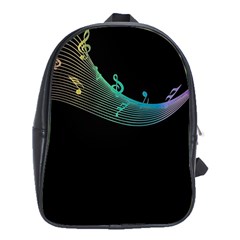 Musical Wave School Bag (xl) by urockshop