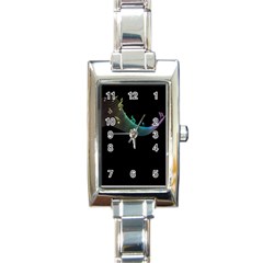 Musical Wave Rectangular Italian Charm Watch by urockshop